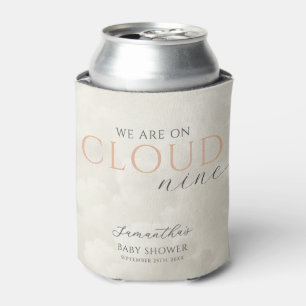 Cloud Nine White Clouds Baby Shower Can Cooler