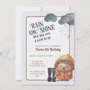 Cloud Nine Woodland Hedgehog Birthday Invitation