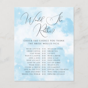 Cloud Nine Would She Rather Bridal Shower Game