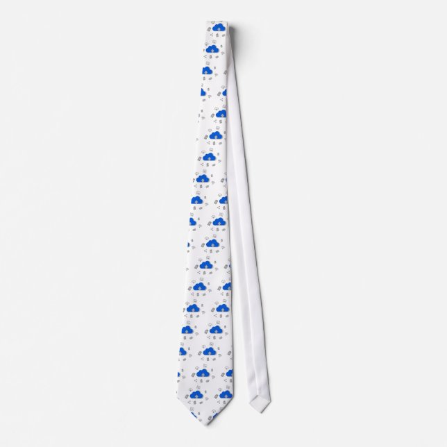 Cloud of ascent to Internet with icons Tie (Front)