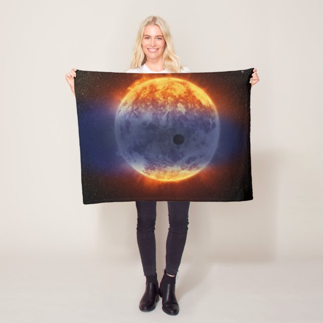 Cloud Of Hydrogen Gas Off Exoplanet Gj 3470b Fleece Blanket (In Situ)