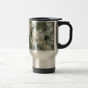 Cloud of White Flowers Travel Mug