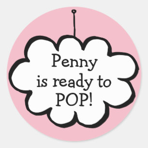 Cloud on a String Ready to POP Classic Round Sticker