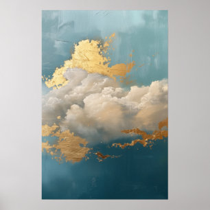 Cloud painting & gold details poster