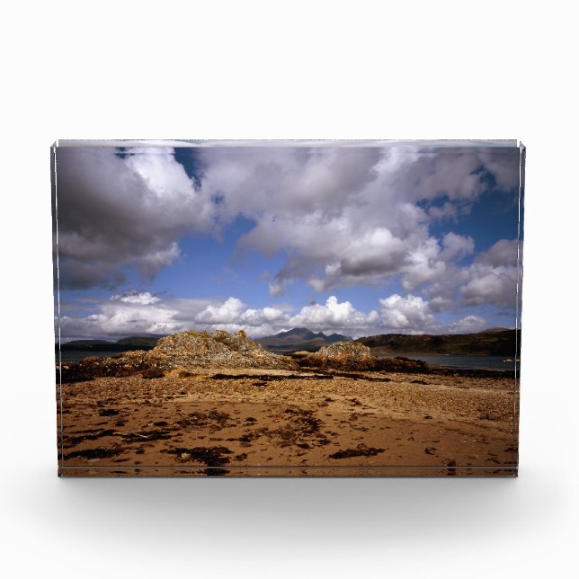 Cloud passing over Blabheinn Isle of Skye Scotland Photo Block (Front)