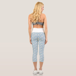 Cloud Pattern Capri Leggings