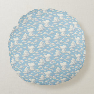 Cloud Pattern Round Cushion