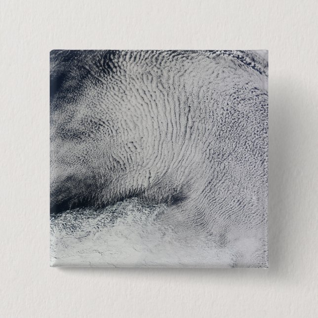 Cloud patterns and sea ice in the Southern Ocea 15 Cm Square Badge (Front)