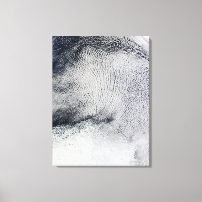 Cloud patterns and sea ice in the Southern Ocea Canvas Print (Front)