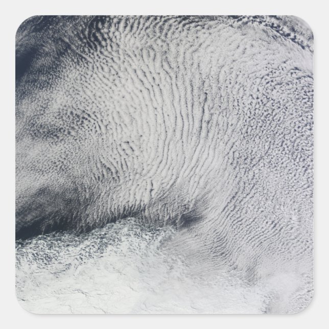 Cloud patterns and sea ice in the Southern Ocea Square Sticker (Front)