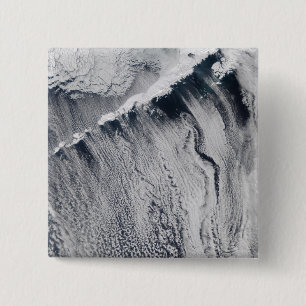Cloud patterns visible over the Aleutian Island 15 Cm Square Badge