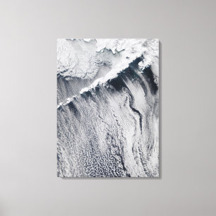 Cloud patterns visible over the Aleutian Island Canvas Print