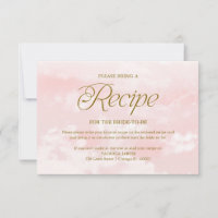 Cloud Pink Gold Bridal Shower Recipe Request