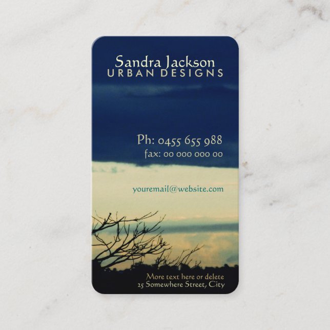 Cloud 'scapes Mood Business Card (Front)