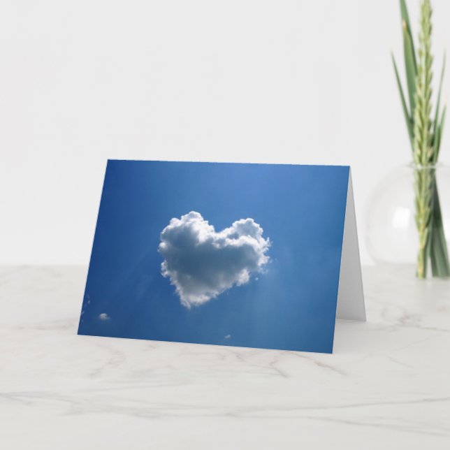 Cloud shape of a heart card (Front)