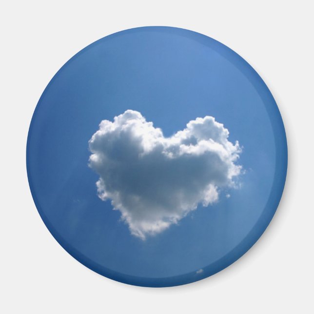 Cloud shape of a heart magnet (Front)