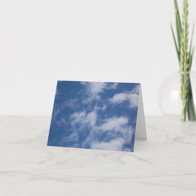 Cloud Shapes Photo Note Card (Front)