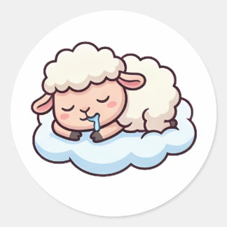Cloud Sheep Classic Round Sticker