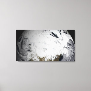 Cloud simulation of a single day 2 canvas print