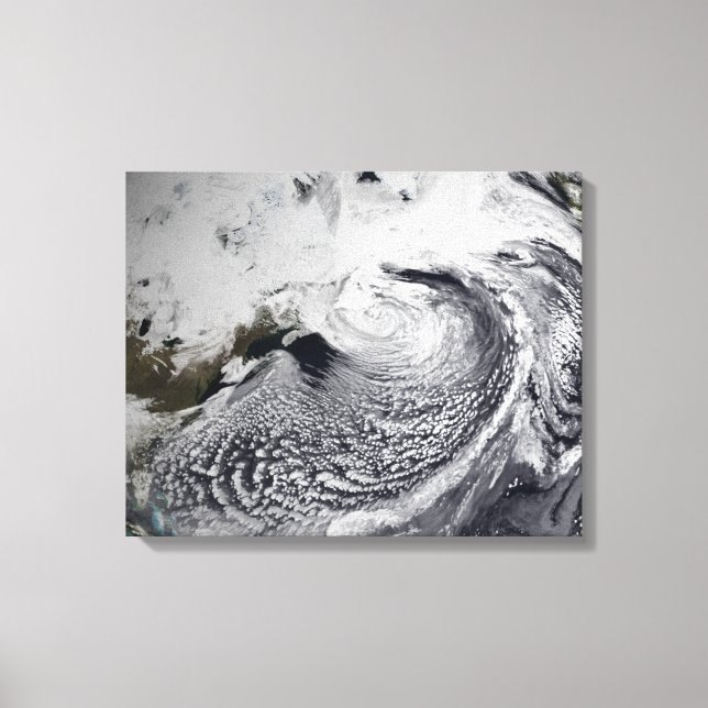 Cloud simulation of a single day 2 canvas print (Front)