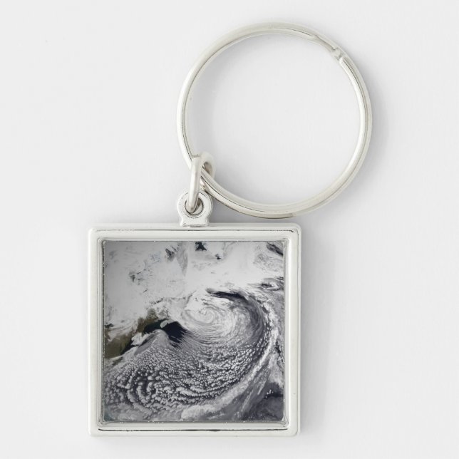 Cloud simulation of a single day 3 key ring (Front)