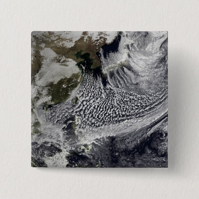 Cloud simulation of a single day 4 15 cm square badge (Front)