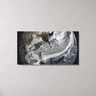 Cloud simulation of a single day 4 canvas print