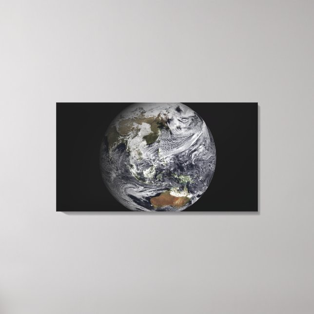 Cloud simulation of the full Earth Canvas Print (Front)