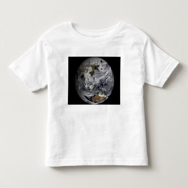 Cloud simulation of the full Earth Toddler T-Shirt (Front)