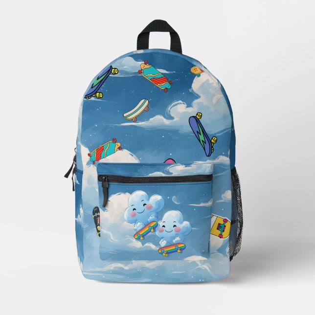 Cloud Skate Club Printed Backpack (Front)