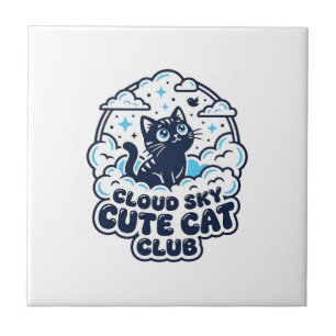 Cloud Sky Cute Cat Pet Lover Shirt Art - Cloud Sky Tile