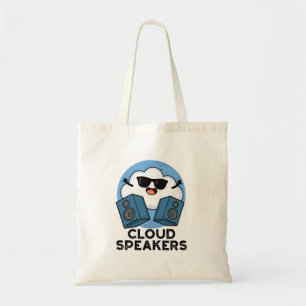 Cloud Speakers Funny Weather Pun  Tote Bag