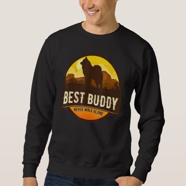Cloud Spitz German Spitz Retro Sweatshirt (Front)