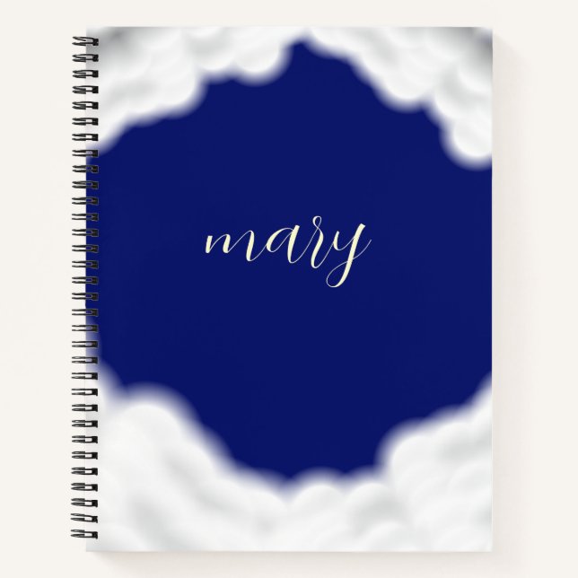 cloud&stars personalised notebook (Front)