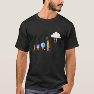 Cloud Storage  Computer Evolution USB CD File Serv T-Shirt