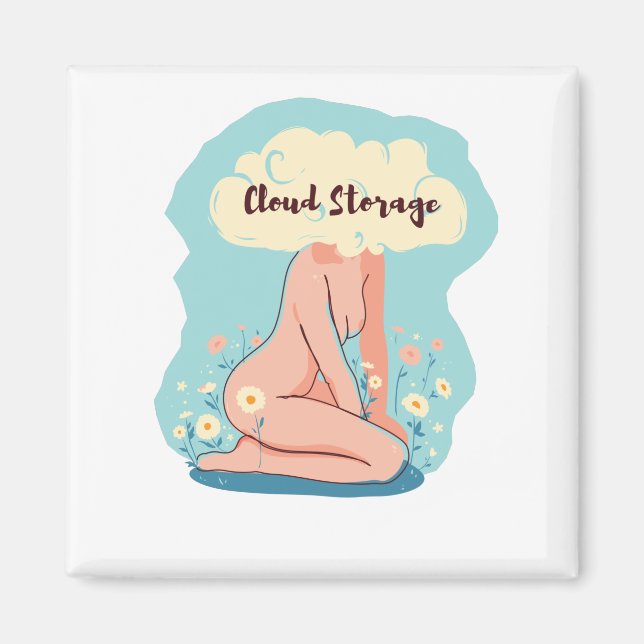 Cloud Storage - Funny Coders Gift Magnet (Front)