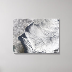 Cloud streets forming over the Sea of Japan Canvas Print