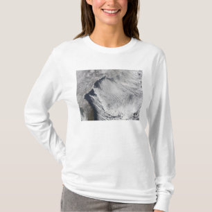 Cloud streets forming over the Sea of Japan T-Shirt
