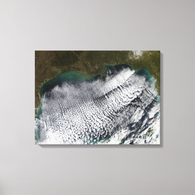 Cloud streets in the Gulf of Mexico Canvas Print (Front)