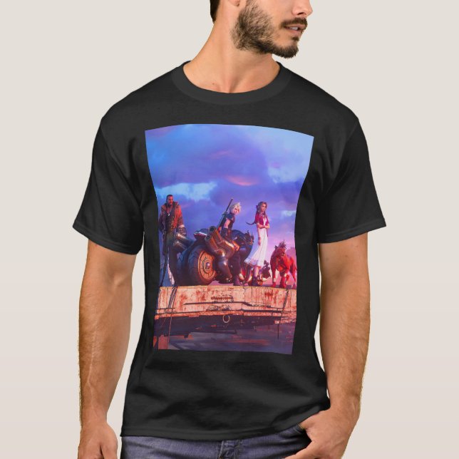 Cloud Strife and Red XIII aka Nanaki Classic T-Shi T-Shirt (Front)