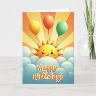 Cloud Sun Birthday Card