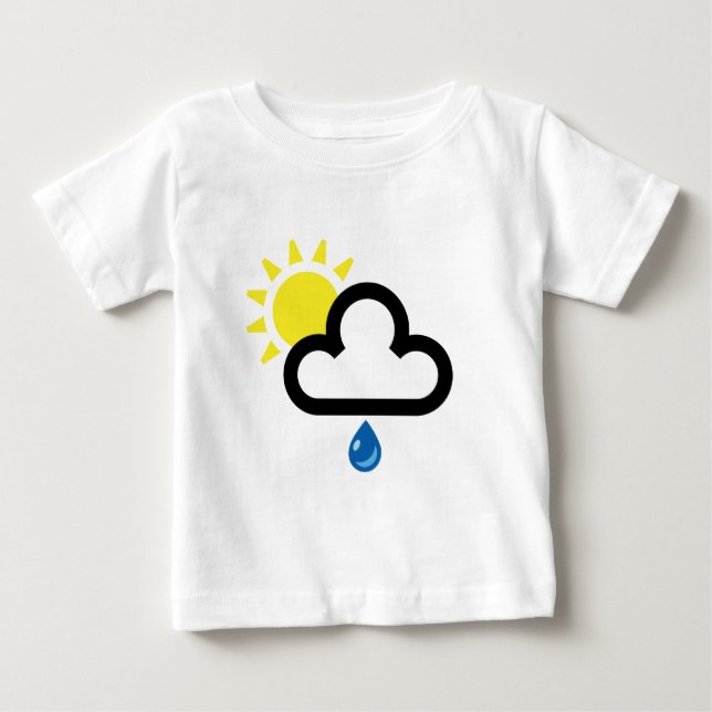 Cloud Sun Rain Symbol Baby T-Shirt (Front)