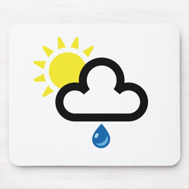 Cloud Sun Rain Symbol Mouse Pad (Front)