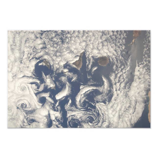 Cloud vortices in the area of the Canary Island Photo Print (Front)