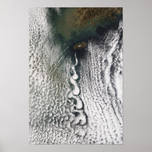 Cloud vortices off Cheju Do, South Korea Poster