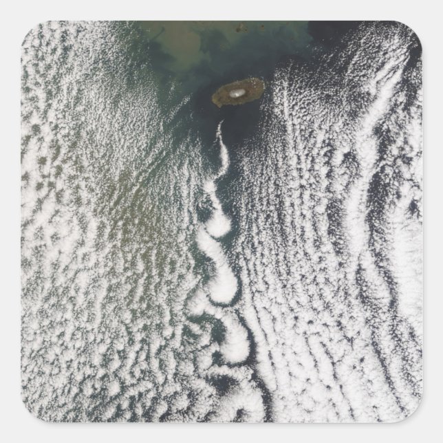 Cloud vortices off Cheju Do, South Korea Square Sticker (Front)