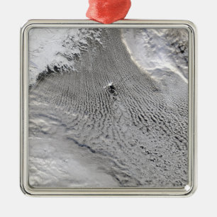 Cloud vortices off Jan Mayen Island Metal Tree Decoration