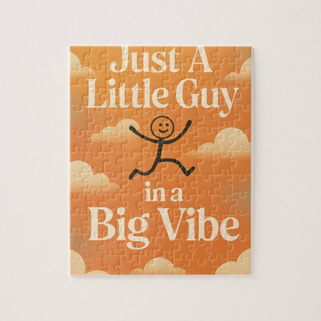 "Cloud Walker Energy: Just a Little Guy, Big Vibes Jigsaw Puzzle (Vertical)