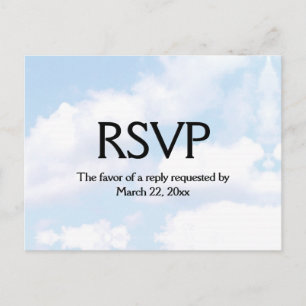 Cloud  Wedding RSVP with Menu
