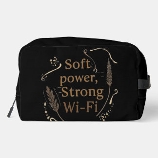Cloud white and oat beige AI art Dopp Kit
